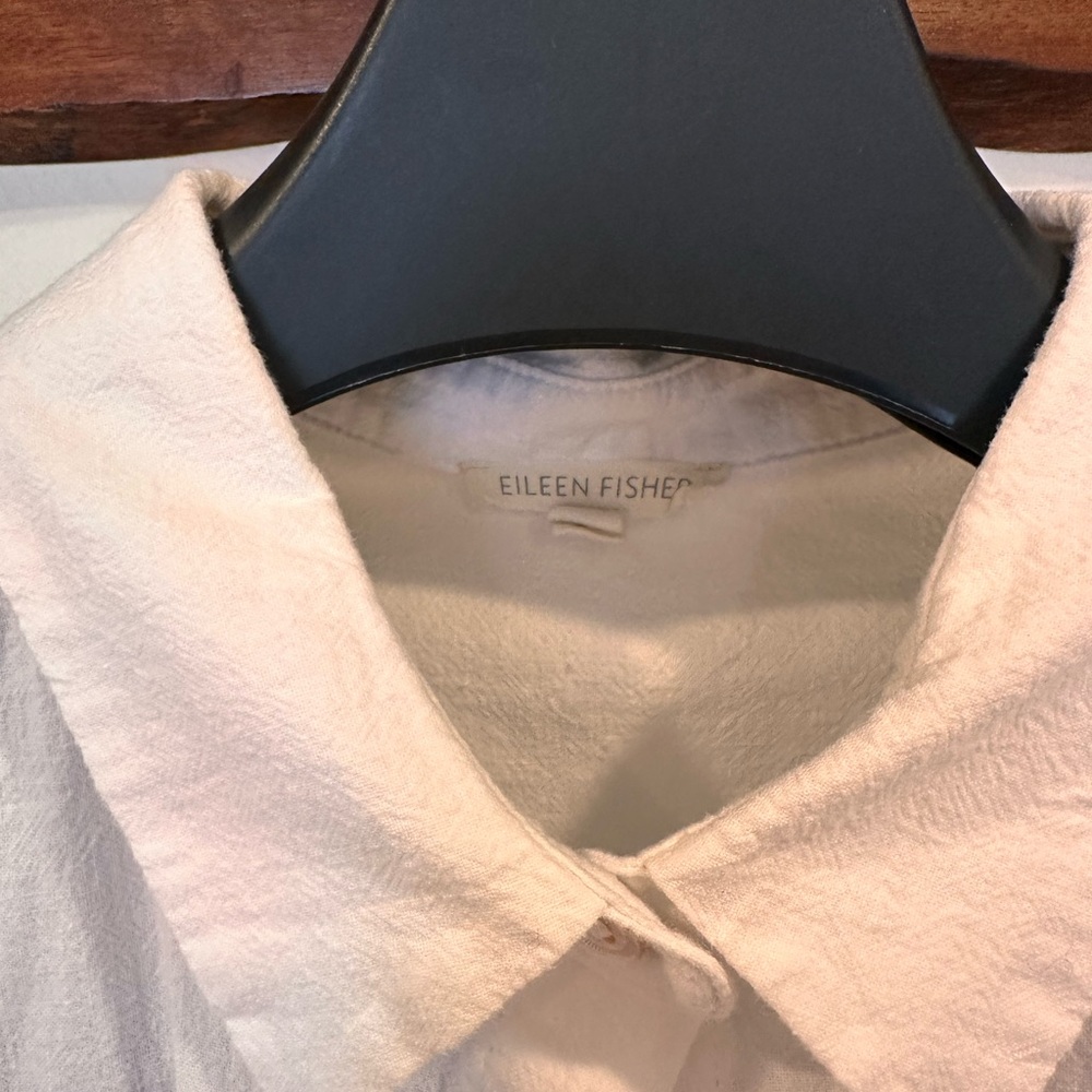 Eileen Fisher Organic Handkerchief Linen Classic Collar Shirt